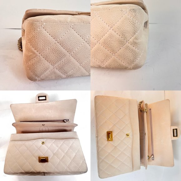 CHANEL   Quilted 2.55 Reissue 226 Flap  Beige - Picture 5 of 7